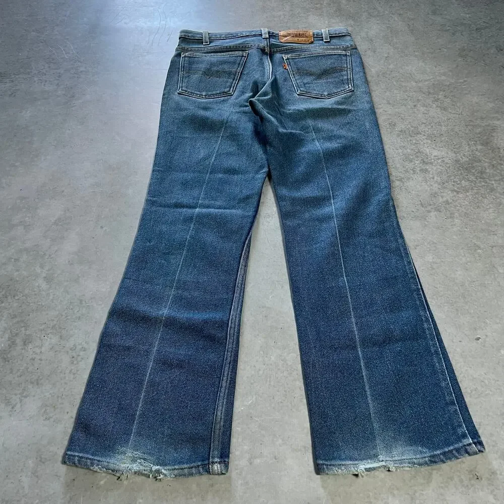 Levi's 517 Bootcut Mens 34x31 Jeans Vintage Blue USA Made 1997 Orange Tab Denim